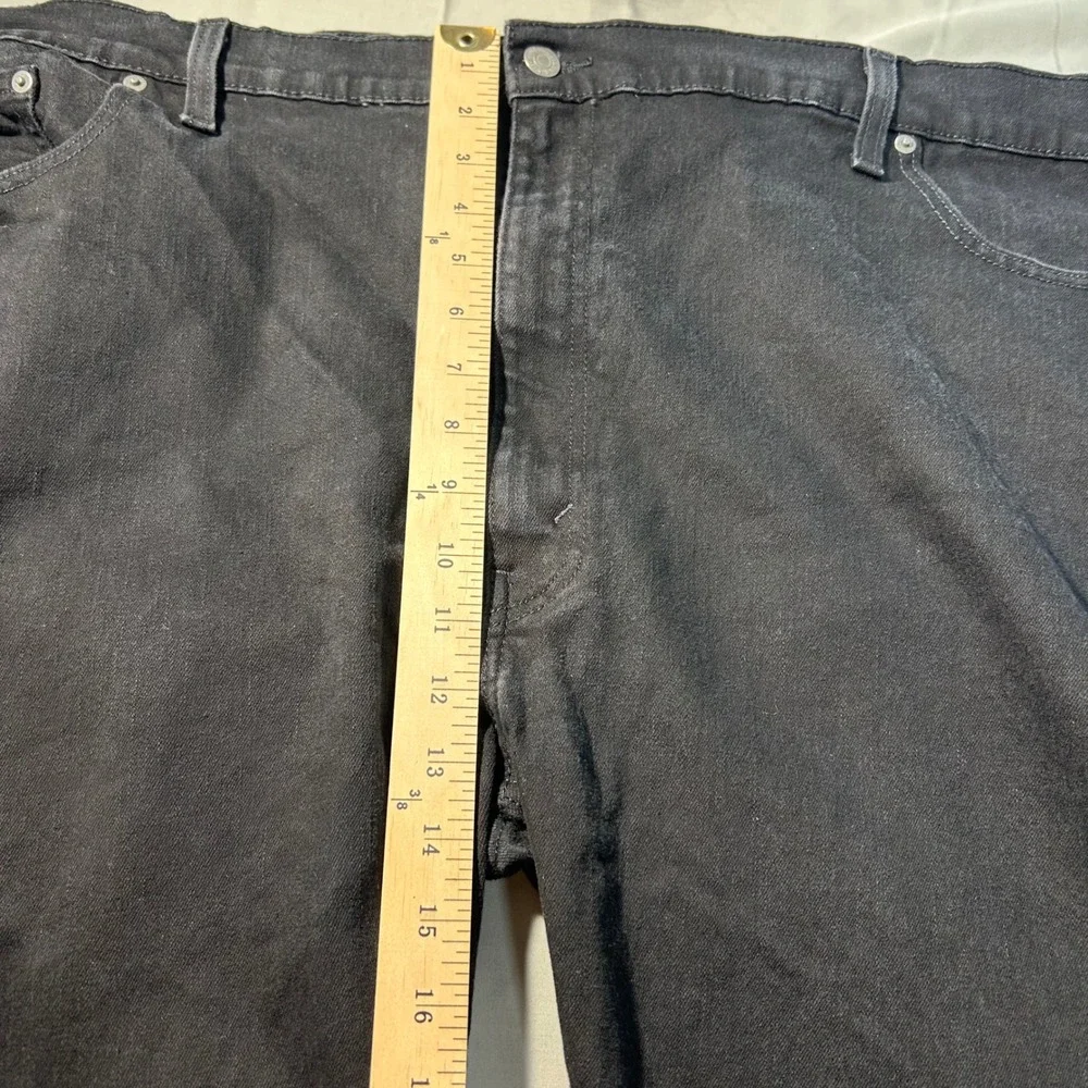 Levi's Jeans 502 Regular Taper Mens 52x27 Black Denim‎ Casual Minimalist